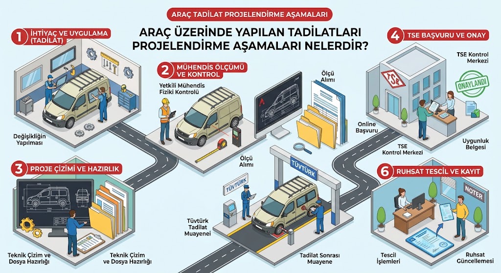 Araç Üzerinde Yapılan Tadilatları Projelendirme Aşamaları Nelerdir?